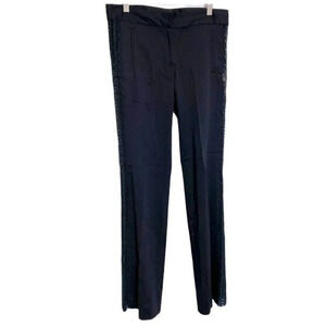 Catherine Malandrino 6 black‎ crochet side pants